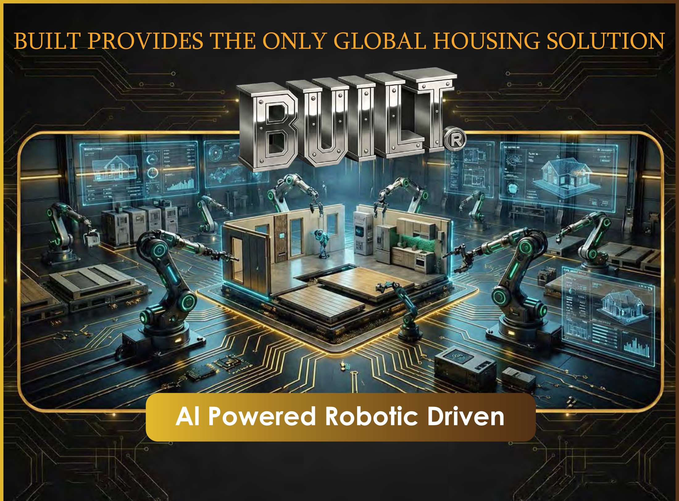 BUILT provides the only global housing solution — AI-powered, robotics-driven
